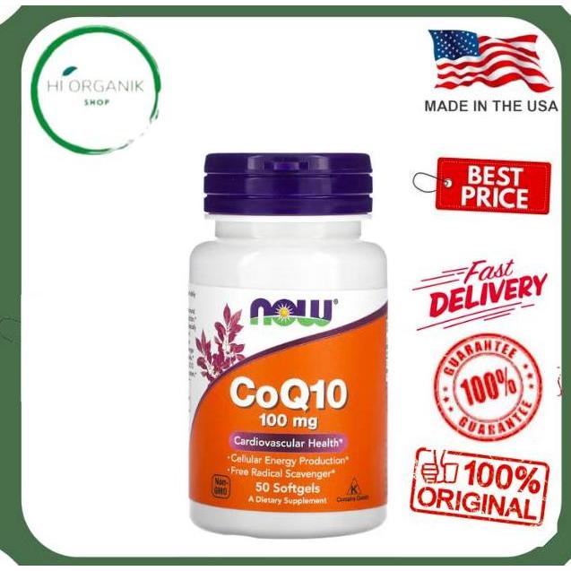 Now Foods CoQ10 100 mg 50 Softgels