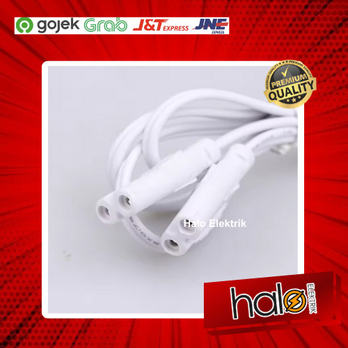 Socket Kabel 30CM Fitting Lampu T5 / Kap TL LED T8 – Sambungan Angka 8