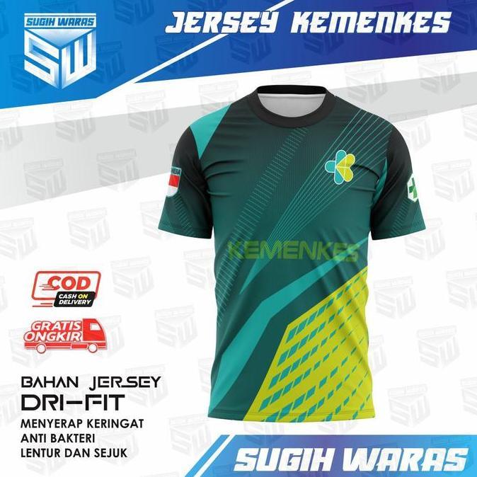 JERSEY KEMENTRIAN KESEHATAN / KAOS KEMENKES / Kaos Olahraga / Baju Keren / Kaos Kesehatan