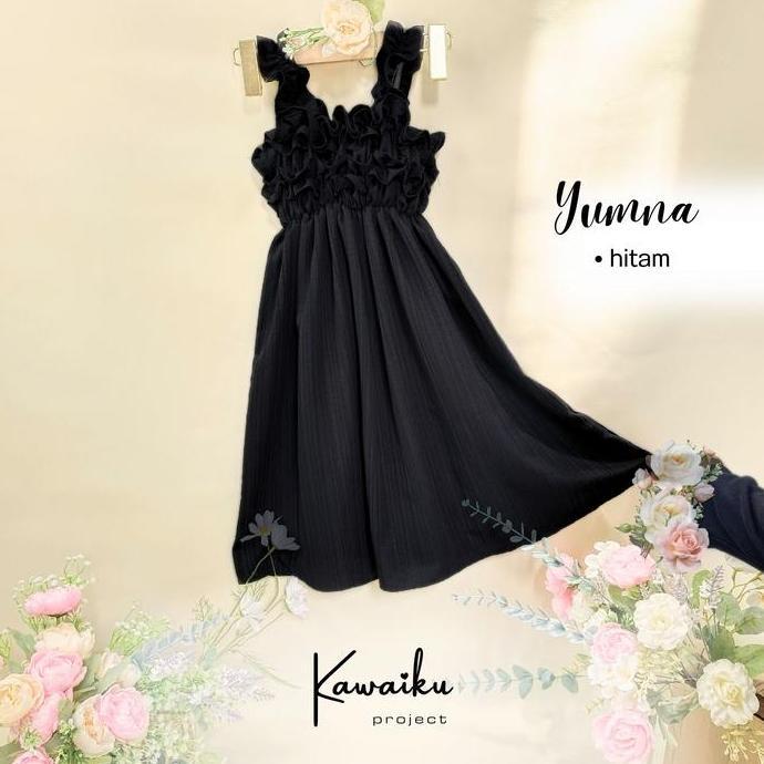 YUMNA dress/ dress anak 0-9tahun /dress anak kekinian baju lebaran gamis Muslim Cewek Ready