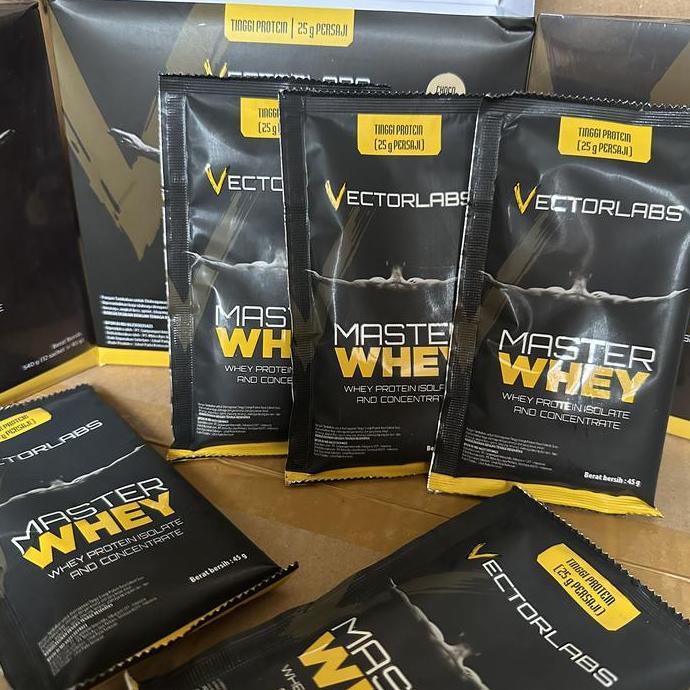 Master whey 7 sachet best seller protein powder fitness suplemen gym