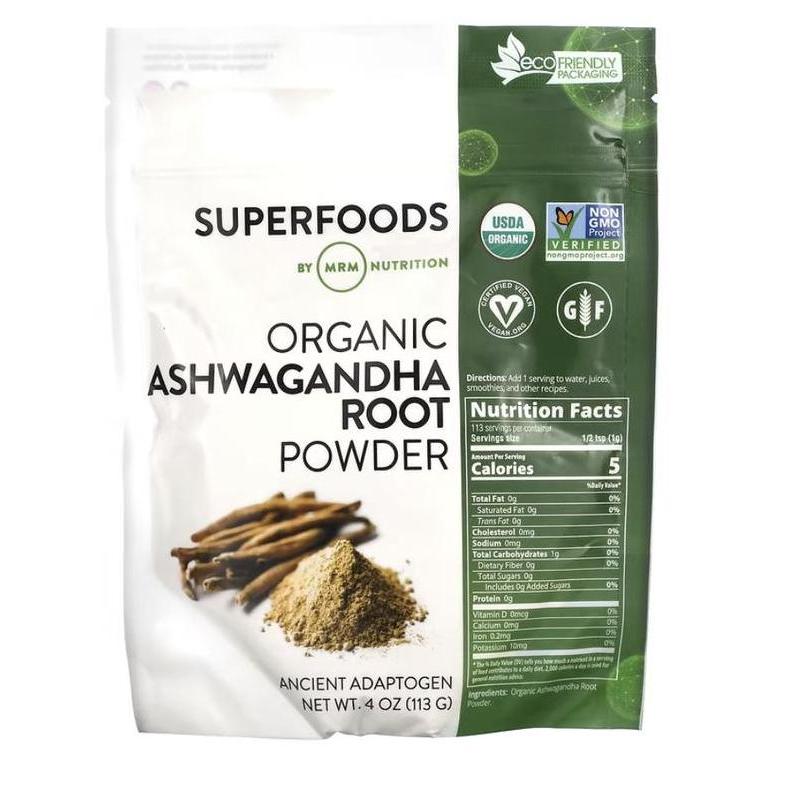 MRM Nutrition Organic Ashwagandha Root Powder 113 g