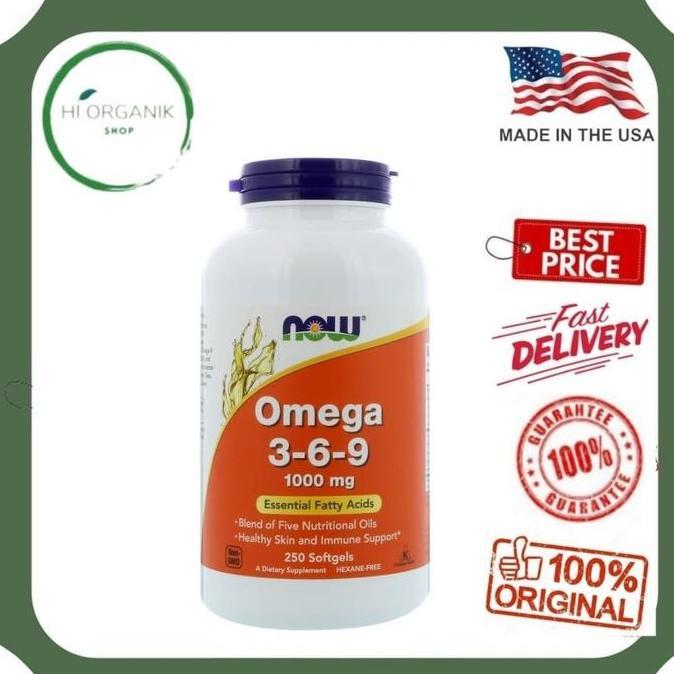 Now Foods Omega 369 1000 Mg 250 Softgel Now Omega 3 6 9 / Omega 3-6-9