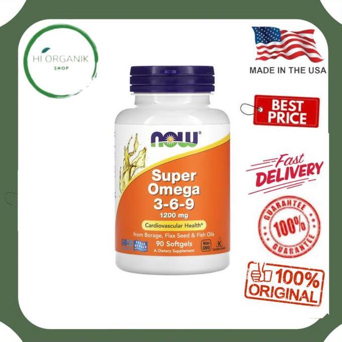 NOW Foods Super Omega 3-6-9 369 1200 mg 90 Softgels
