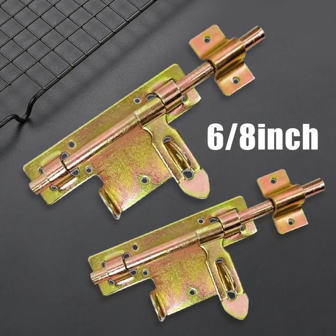 SUSTOMA 6/8inch Grendel Gembok Besar Selot Pagar Besi Grendel Dan Gembok