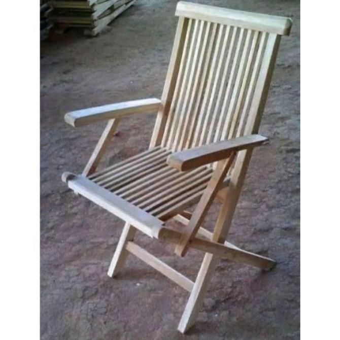 Kursi Lipat Lengan Kayu Jati - Kursi Lipat Lengan Teras Cafe Kayu Jati
