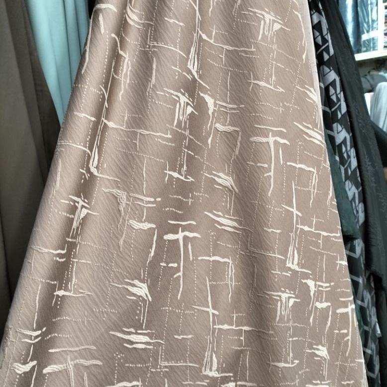 kain jet black Jacquard metalik import/jet black Jacquard motif  mewah