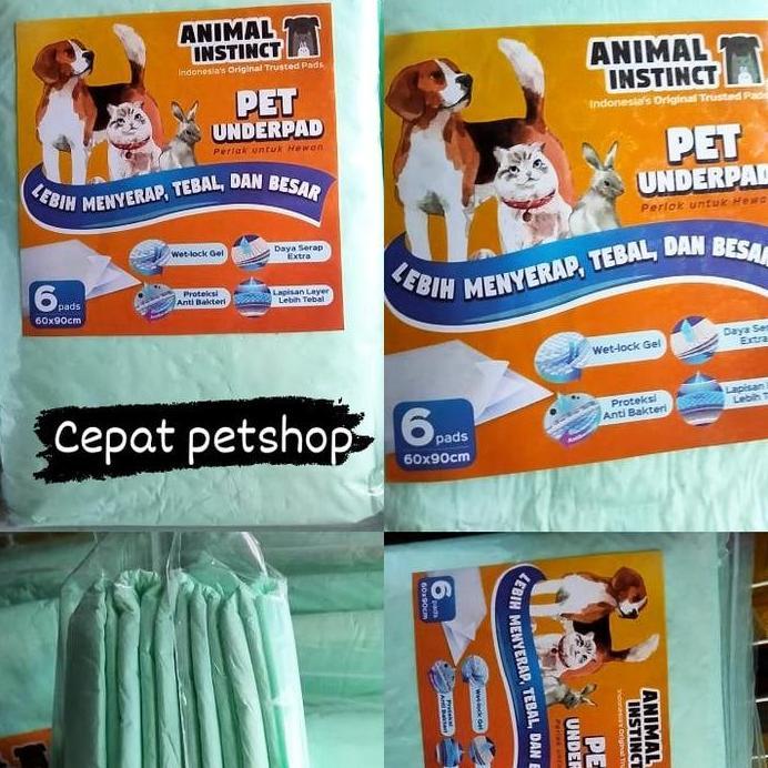 UNDERPAD PERLAK KUCING ANJING KELINCI ISI 6 PCS TEBAL & BESAR