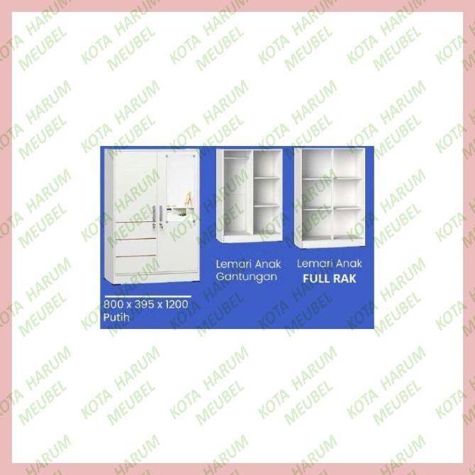 lemari kayu 2 pintu baju pakaian pendek 120 cm olympic karin bandung