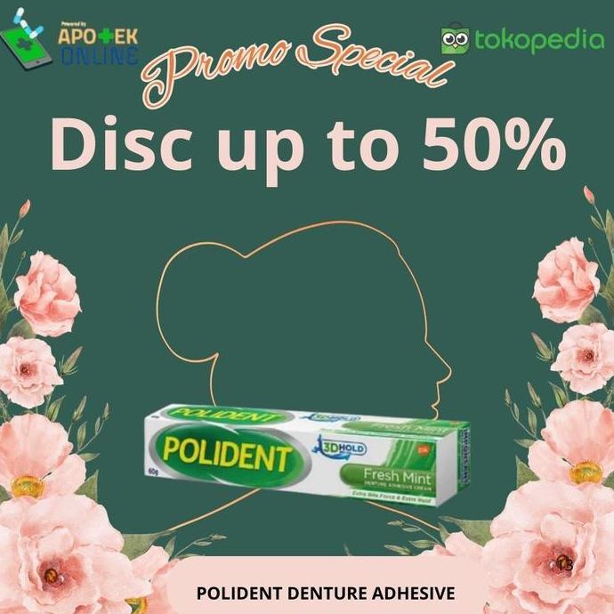 POLIDENT DENTURE ADHESIVE 60GR