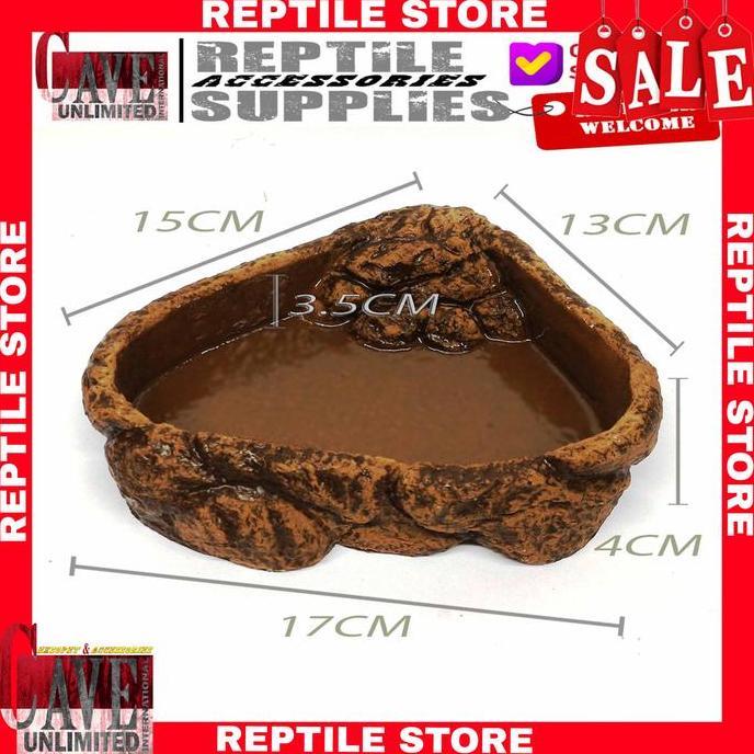 WD010 WATERDISH FOOD DIH TEMPAT AIR MINUM HEWAN REPTILE ULAR KADAL