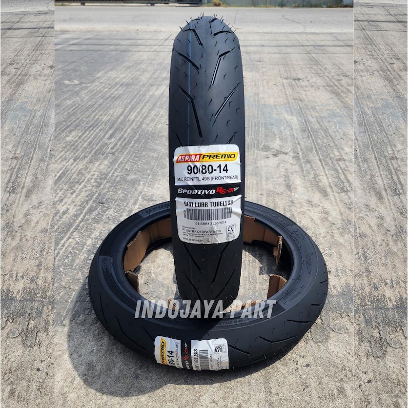 [PAKET TERMURAH SEPASANG 2 BAN] BAN ASPIRA PREMIO SPORTIVO RS01 RING 14  TUBELESS SOFT COMPOUND ( 90