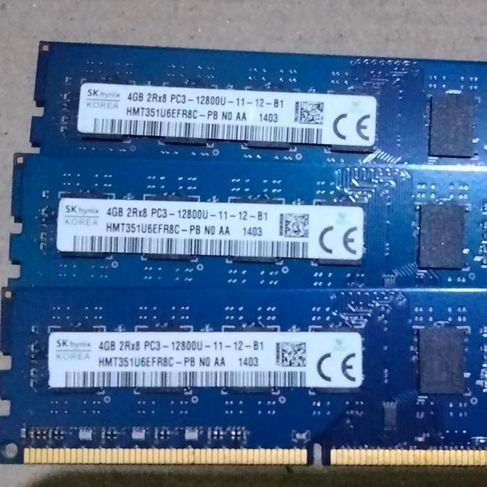 Memory PC Merk Sk Hynix 4GB PC DDR3 12800U
