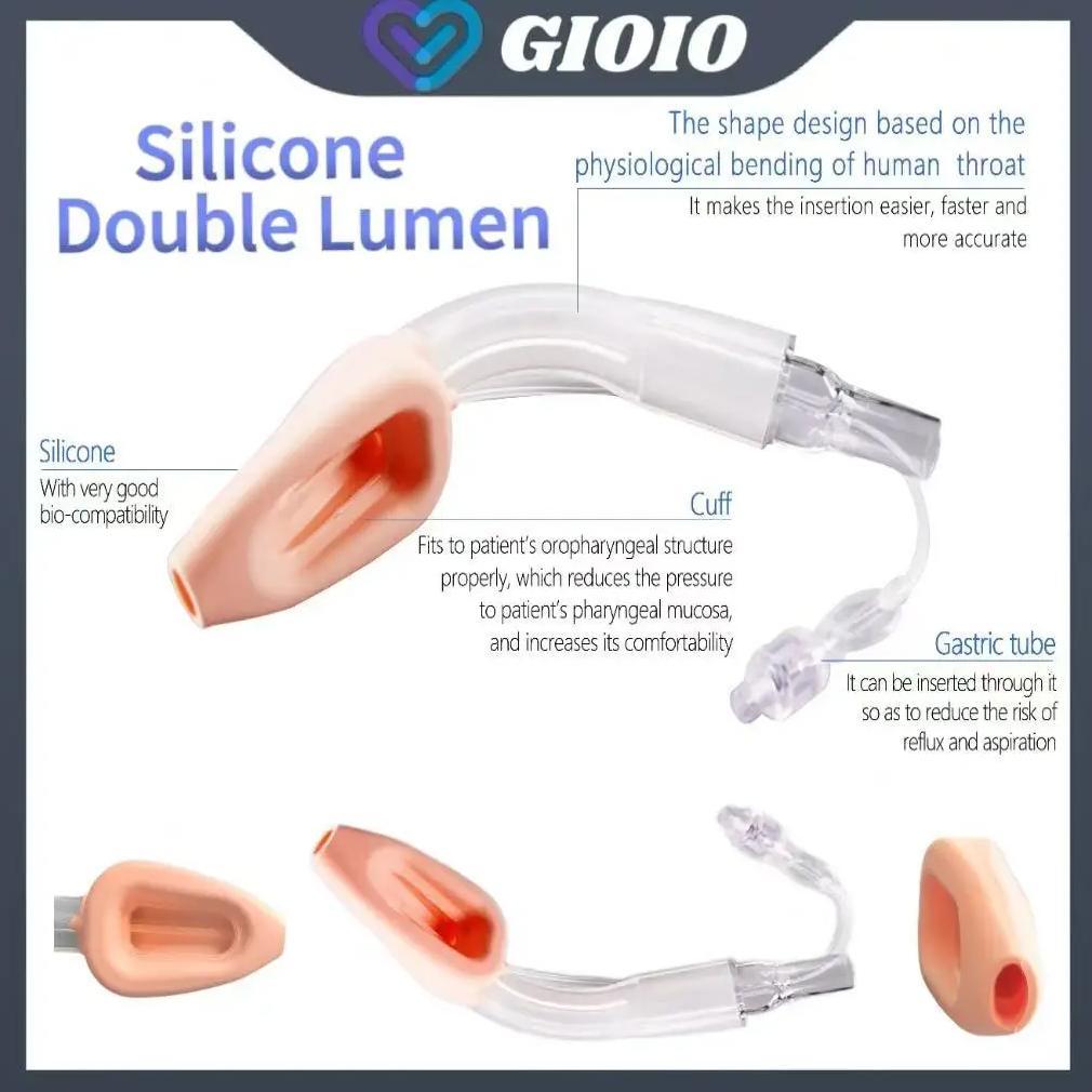 Disposable Silicone Laryngeal Mask Airway Double Lumen Laryngeal Mask LMA Anesthesia Breathing Intub