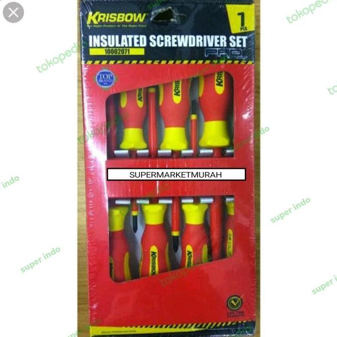 INSULATED SCREWDRIVER KRISBOW SET 7PCS 12071