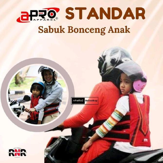 Sabuk Bonceng Anak Apro Multi Plus Bantalan Leher Pengaman Boncengan Gendongan Motor Depan Belakang