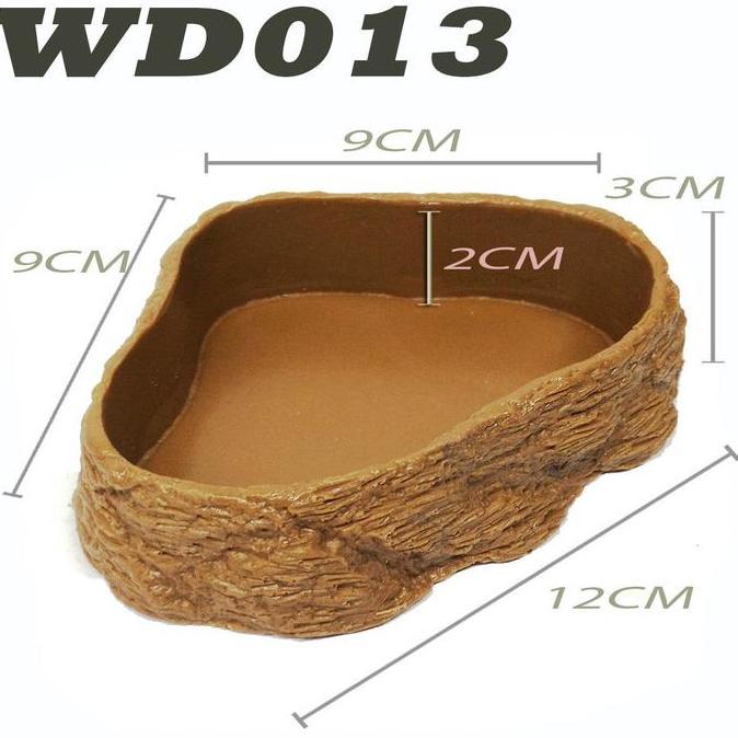 Bisadong- Wd013 Waterdish Feeding Dish Fooddish Tempat Wadah Air Minum Makan Kalsium Reptile Leopard