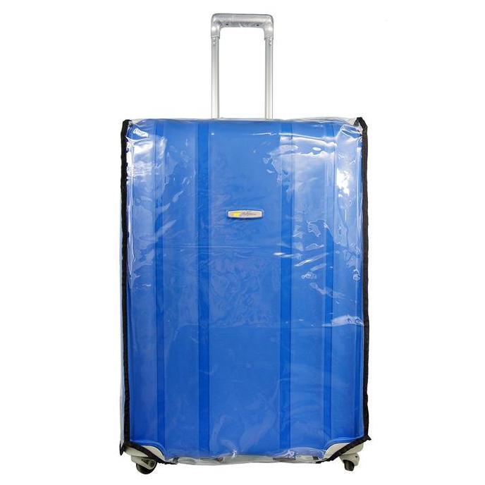 Sarung Koper - Luggage Cover Polos Travel Time SM01 Ukuran L untuk Koper 28-29 inch - transparan