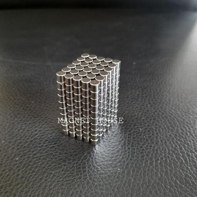 Redmegic- Magnet Neodymium Bulat Silinder Diameter 4X4 Mm 4X4Mm 4Mmx4Mm 4*4Mm