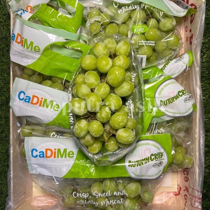Frutting- Autumn Crispy Green Seedless / Anggur Hijau Tanpa Biji 1Kg