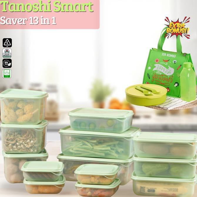 Ultitime- Cpmxfun.Homeshoping Tanoshi Smart Saver Tanoshi 13 In 1  Gratis Tas Zarina 1 Set
