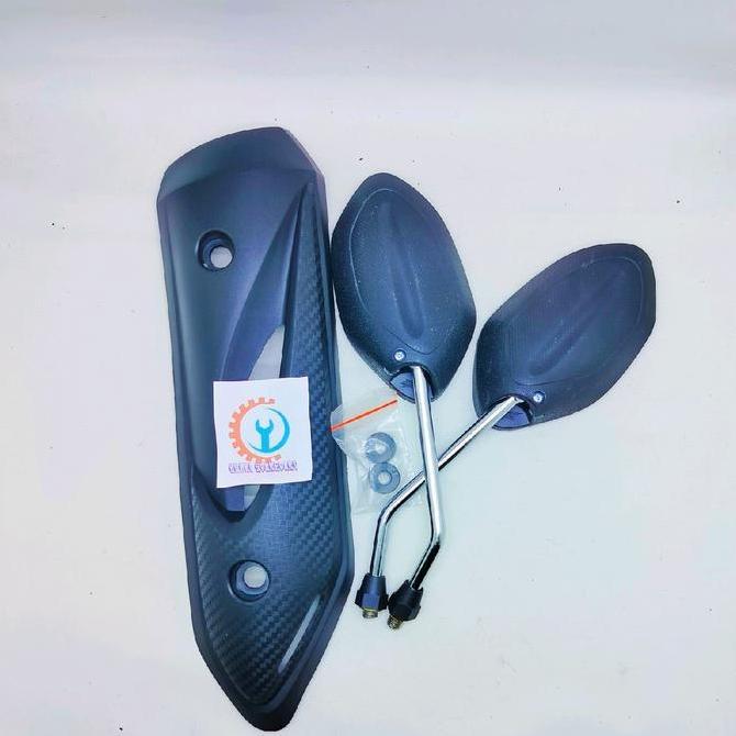 PAKET COVER KNALPOT/ TAMENG KNALPOT+SPION BEAT CHROME KNALPOT BEAT KARBU,BEAT OLD ,BEAT KARBURATOR M