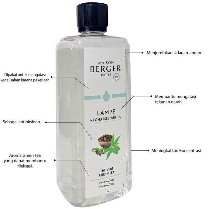 Cplokk- Maison Berger Refill Diffuser Fragrance The Vert / Green Tea 1L Maison Berger / Lampe Berger
