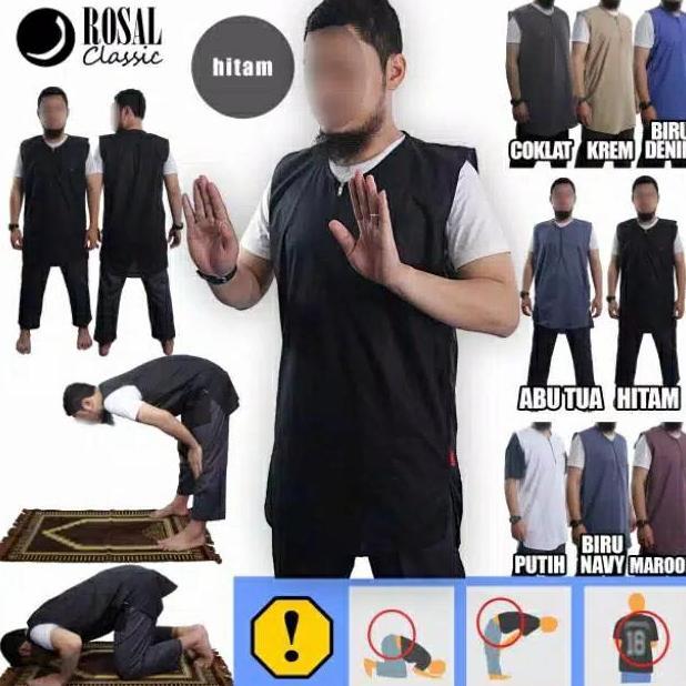 Diskon Rosal Classic Rompi Sholat Shalat Solat Pakaian Muslim Pria Kaos Cowok
