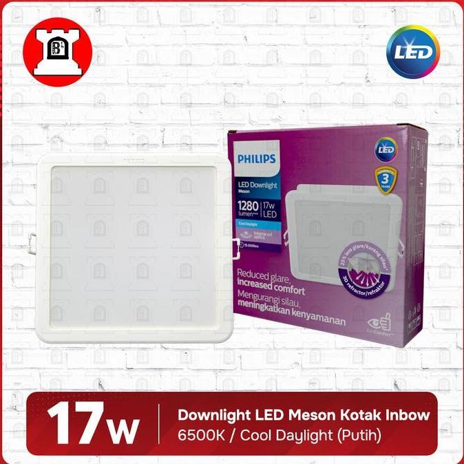 Lightflas- Lampu Philips Meson Downlight Plafon Led 59467 150 17W Inbow Kotak