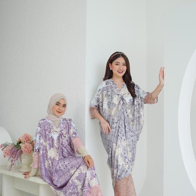 Missnomi - Alhena Kaftan Brokat - Kaftan Premium - Baju Wanita - Kaftan Couple Motif Muslim Panjang 