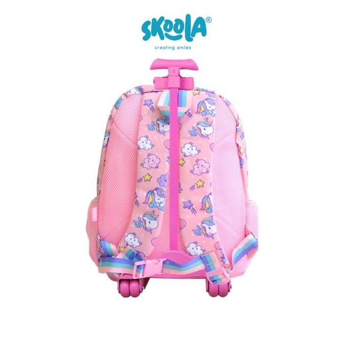 Skoola Tas Anak Trolly Sekolah TK Perempuan Karakter Unicorn Custome Name - Trolly Leika REZ