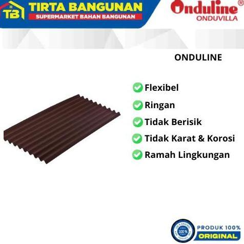 tokomasdedet9 - ONDULINE ATAP / GENTENG RINGAN DAN FLEXIBEL BAHAN ASPAL 200 X 95 X 0.3 CM Kayu Baja