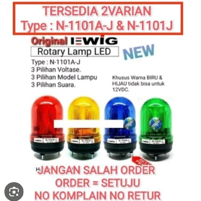 Lightflas- Lampu Rotary+Sirine Ewig N-1101A-J/N-1101A-J Warning Light + Buzzer 3,5Inch