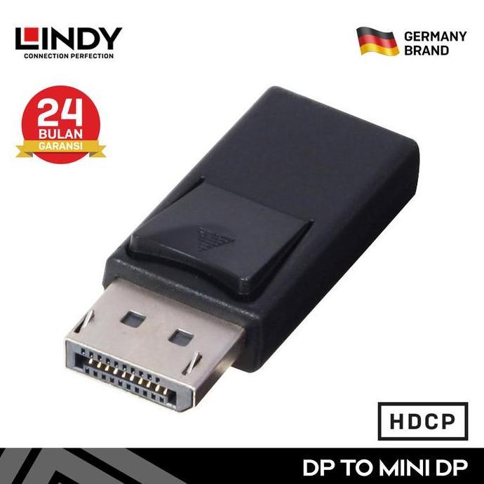 LINDY 41089 Mini DisplayPort DP Female to Display Port DP Adapter Termurah