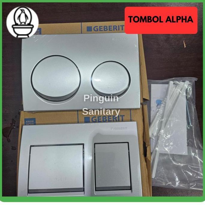 Tombol Geberit Alpha 115.040.46.1/5 Utk Kloset Tanam Terbatas