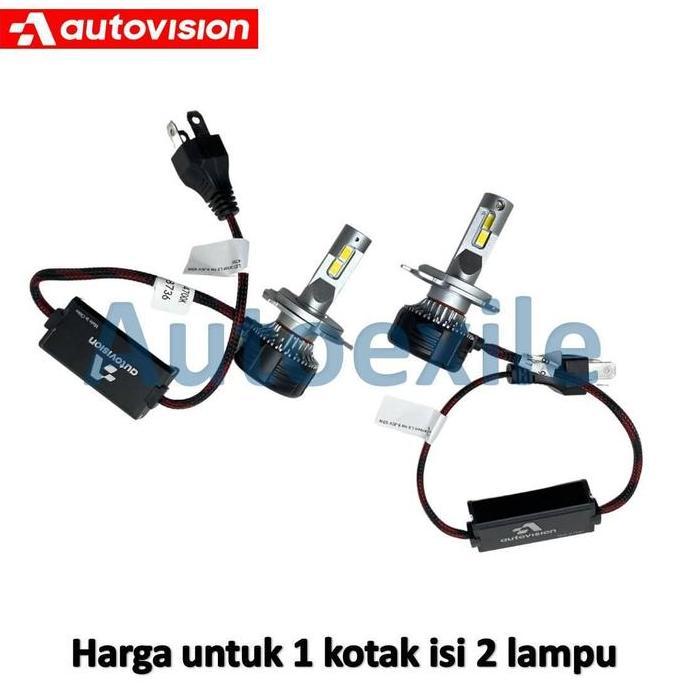 Autovision Carbon LX LED Headlight H4 12V Putih Hangat 4700K Warm White Lampu Depan Mobil High Beam 