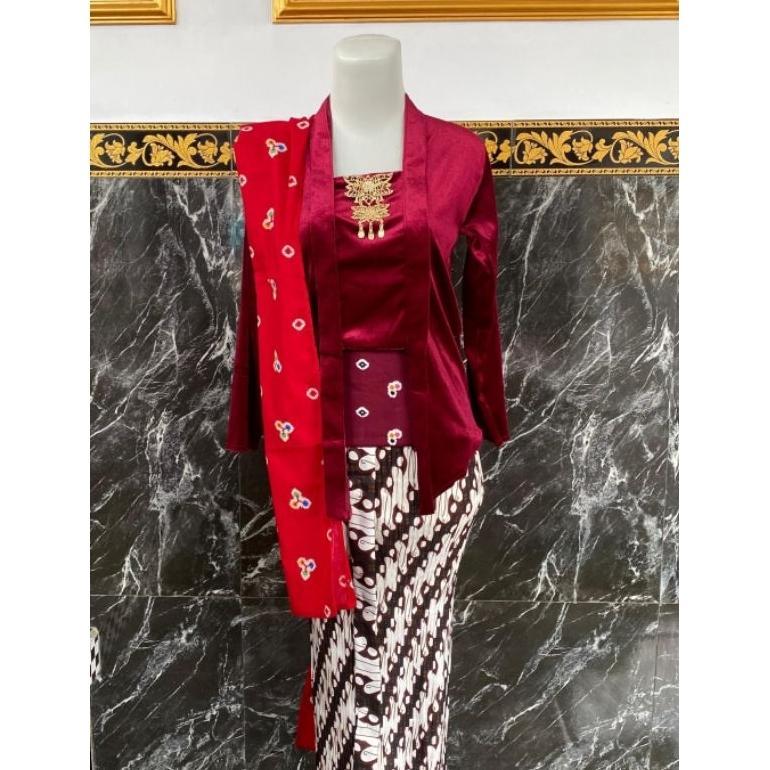 BESTPROMO [ 1SET ] KEBAYA BELUDRU KUTUBARU DEWASA (KEBAYA+BAWAHAN+SELENDANG)