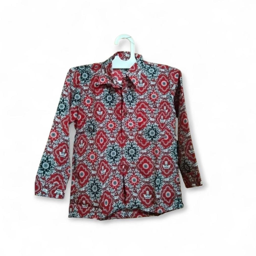 BEST SELLER BAJU BATIK SEKOLAH SD WARNA MERAH | ANAK LAKI-LAKI PEREMPUAN