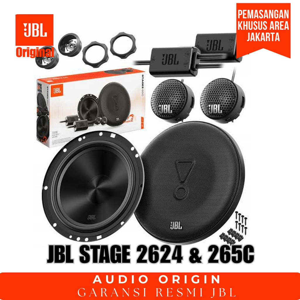 JBL Stage 2624 & 265C Subwoofer 6'5 Inch Audio Mobil