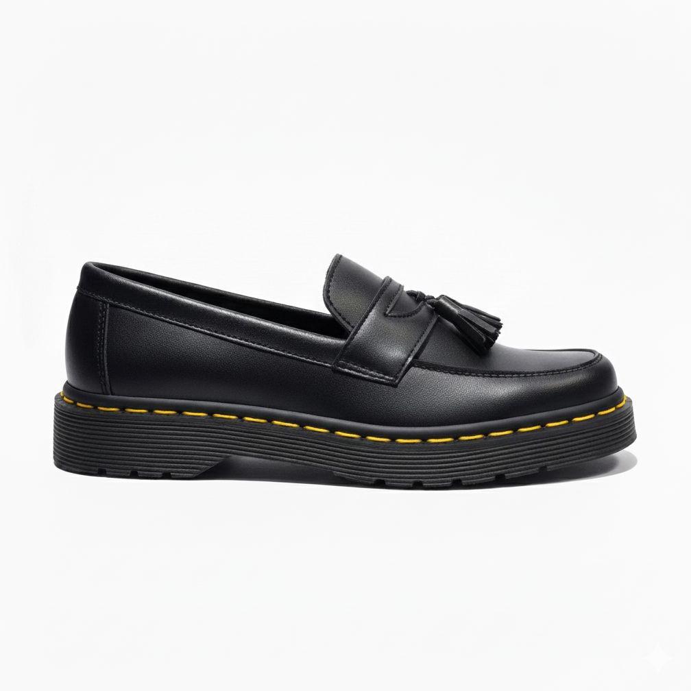 NEW NYKRMN - Sepatu Casual Loafers Docmart Hitam Formal Pantofel Pria Kerja Modern Kekinian