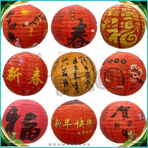 Lampion Gantung Kertas / Lampion Imlek Sincia / Dekorasi Rumah Imlek 2025