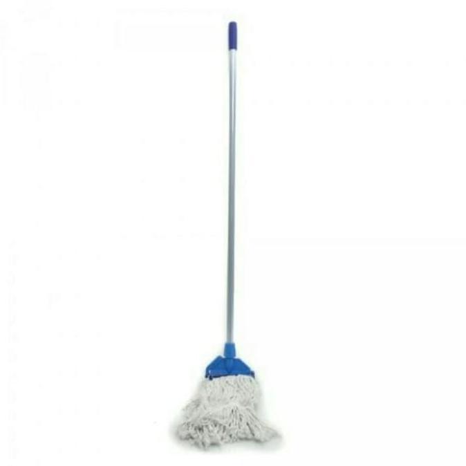 Mop holder komplit (jepit pel + tongkat pel + kain pel refill)