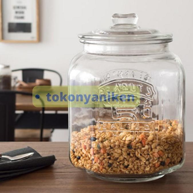 toples kaca besar ukuran large untuk kue kerupuk kedap udara