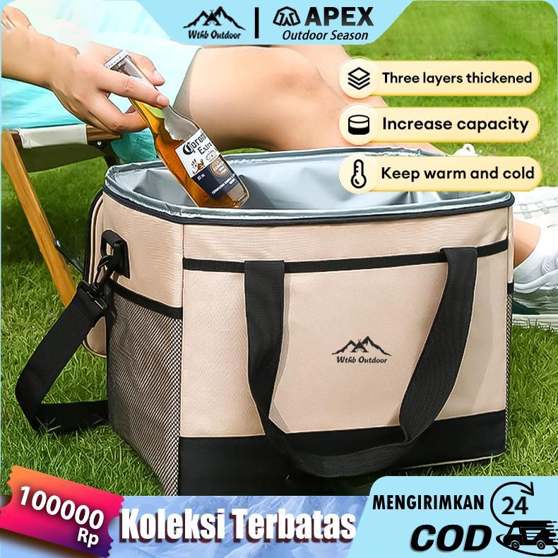 cooler bag tas penyimpanan makanan dan minuman, tas es lipat tas penyimpanan ASI cooler box