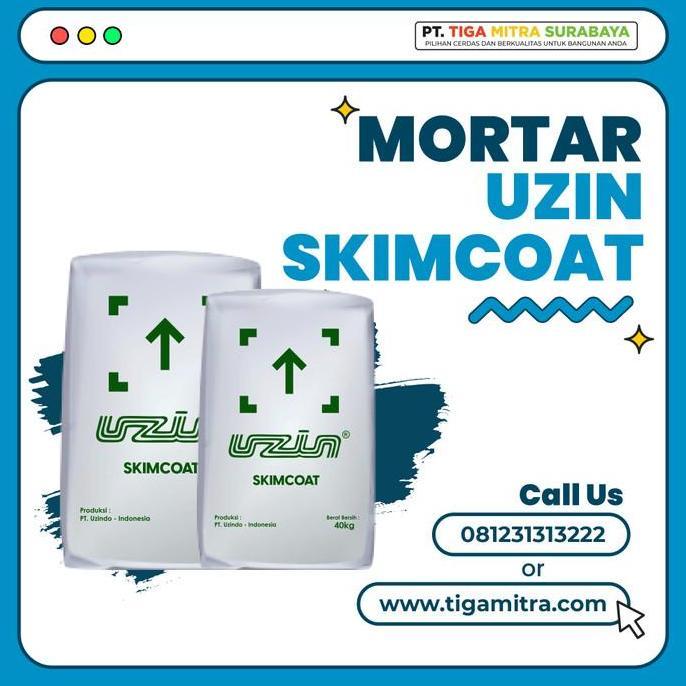 Semen Mortar Uzin Skim Coat Acian Putih