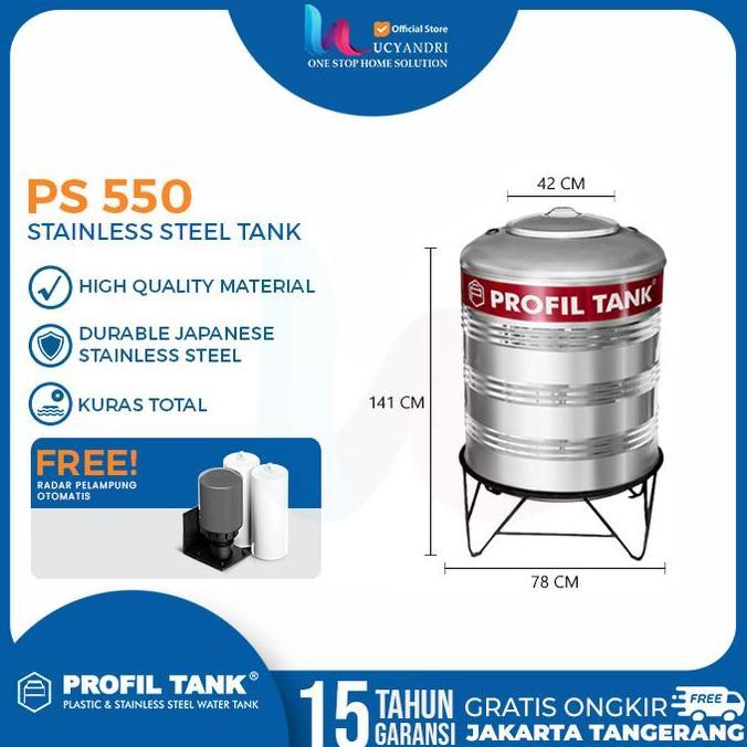 Spesial Tangki Air Stainless Profil Tank Ps 550