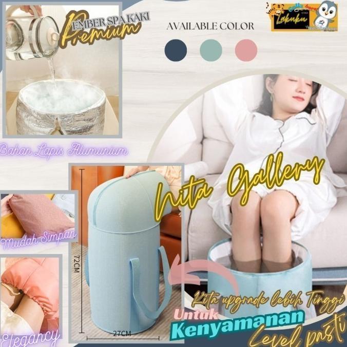 TERBARU Baskom Ember Rendam Cuci Kaki Pijat Spa Air Hangat Travel Portable Peralatan mandi dan campi