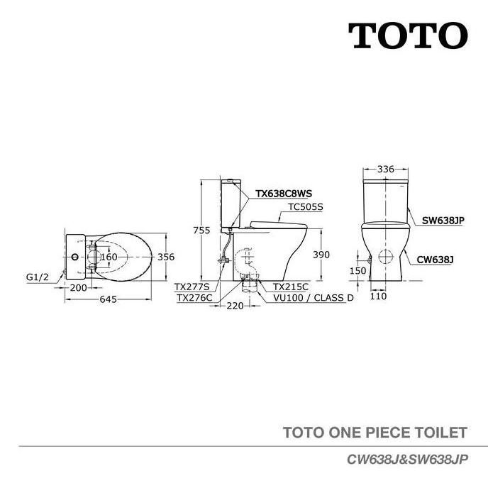 Spesial Toto Closet Cw638J/Sw638Jp | Closet Duduk - Kloset - Kloset Duduk