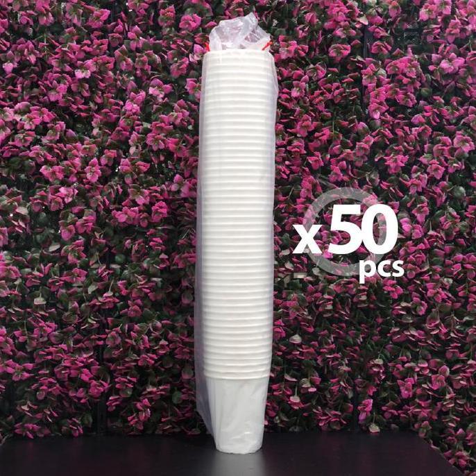 Memento- Pak Isi 50 Pcs - Paper Cup 16 Oz Hot - Paper Cup 16Oz - Gelas Kertas