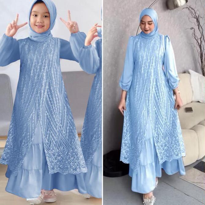 OLIVIA DRESS (M-XXXL) DRESS SATIN GAMIS TERLARIS GAMIS MUSLIM BROKAT GAMIS PESTA GAMIS KEKINIAN